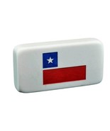 White Double Six Domino with the Chilean Flag Engraved in Arcadian Paper... - $79.95