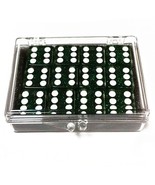 Set of 12 Green Glitter Dice in Acrylic Box - $14.41