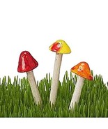 Garden Shrooms Mini Ceramic Hand Made Mushroom - Set of Three - $53.37 CAD