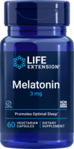 Life Extension MELATONIN 3 MG 60 VegCaps 11/2025 - $136.33 MXN