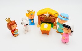 Peanuts Charlie Brown Deluxe 7-Piece Christmas Nativity Pageant Set Lucy Snoopy - £19.53 GBP