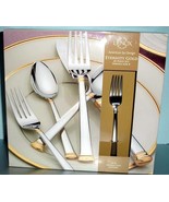 Lenox ETERNITY GOLD 45 Piece Flatware 18/10 Stainless Service for 8 #819085 New - $7,598.48 MXN