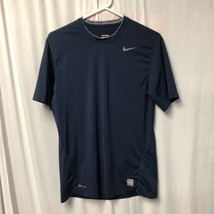 Nike Pro Performance Shirt Mens Medium Fitted Navy Short Sleeve Tee - £10.01 GBP