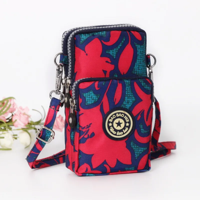 Women Shoulder Bag Girl Nylon Red leaves - £7.18 GBP