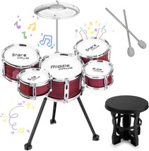 Upgraded Kids Drum Set, 5 Piece Toy Drum Set For Toddlers1-3 3-5 Band Ro... - $44.99