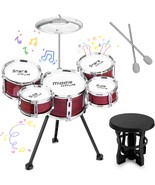 Upgraded Kids Drum Set, 5 Piece Toy Drum Set For Toddlers1-3 3-5 Band Ro... - $61.68 CAD