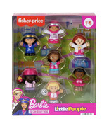 FISHER-PRICE BARBIE YOU CAN BE ANYTHING LITTLE PEOPLE  7 Figures Pack - $29.39 CAD