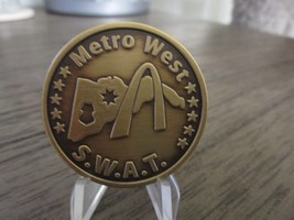 Vintage Metro West SWAT St Louis MI Challenge Coin #536U - £38.76 GBP