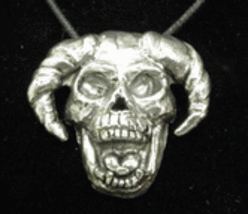 Gothic Dead Fool Skull Jester Pendant Goth Halloween - £12.84 GBP