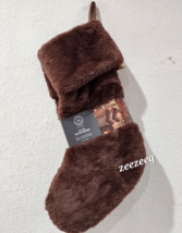 2pc Christmas Martha Stewart Studio Mcgee Style Brown Faux Fur Stocking - €52,48 EUR