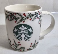 2020 Starbucks Winter Holiday Holly Berry &amp; Garland Vine Coffee Cocoa Tea Mug - £14.04 GBP