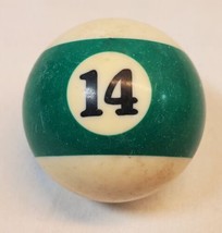 Billiards Pool Ball #14 Green White Stripe 2¼&quot; Replacement Piece Crafts ... - $10.54