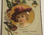 Pearson Fine Boots And Shoes Victorian Trade Card Salem Massachusetts VTC 5 - $6.92
