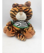 Vtg Tiger Striped PlushStuffed Cat COLBY 1992Avon 12&quot; Purrs Growls Belly - $65.00