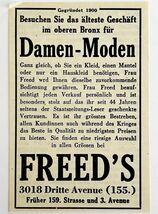 1945 WW2 German-USA Fashion Advertisement Freed's Women Clothing Store N... - $19.99 1945 WW2 German-USA Fashion Advertisement Freed's Women Clothing Store N... - $19.99