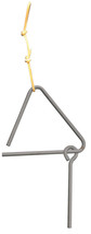 Steel Dinner Bell 8&quot; Chuck Wagon Triangle Amish Handforged In Usa - £28.94 GBP