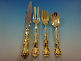 Strasbourg Gold by Gorham Sterling Silver Flatware Service Set For 12 Vermeil - £3,327.81 GBP