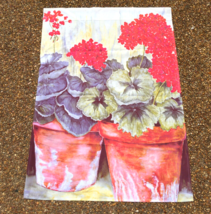 Vintage Flowers Double Side 28&quot; x 40&quot; Bright Colors Summer Spring - £4.93 GBP
