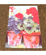 Vintage Flowers Double Side 28&quot; x 40&quot; Bright Colors Summer Spring - £5.00 GBP