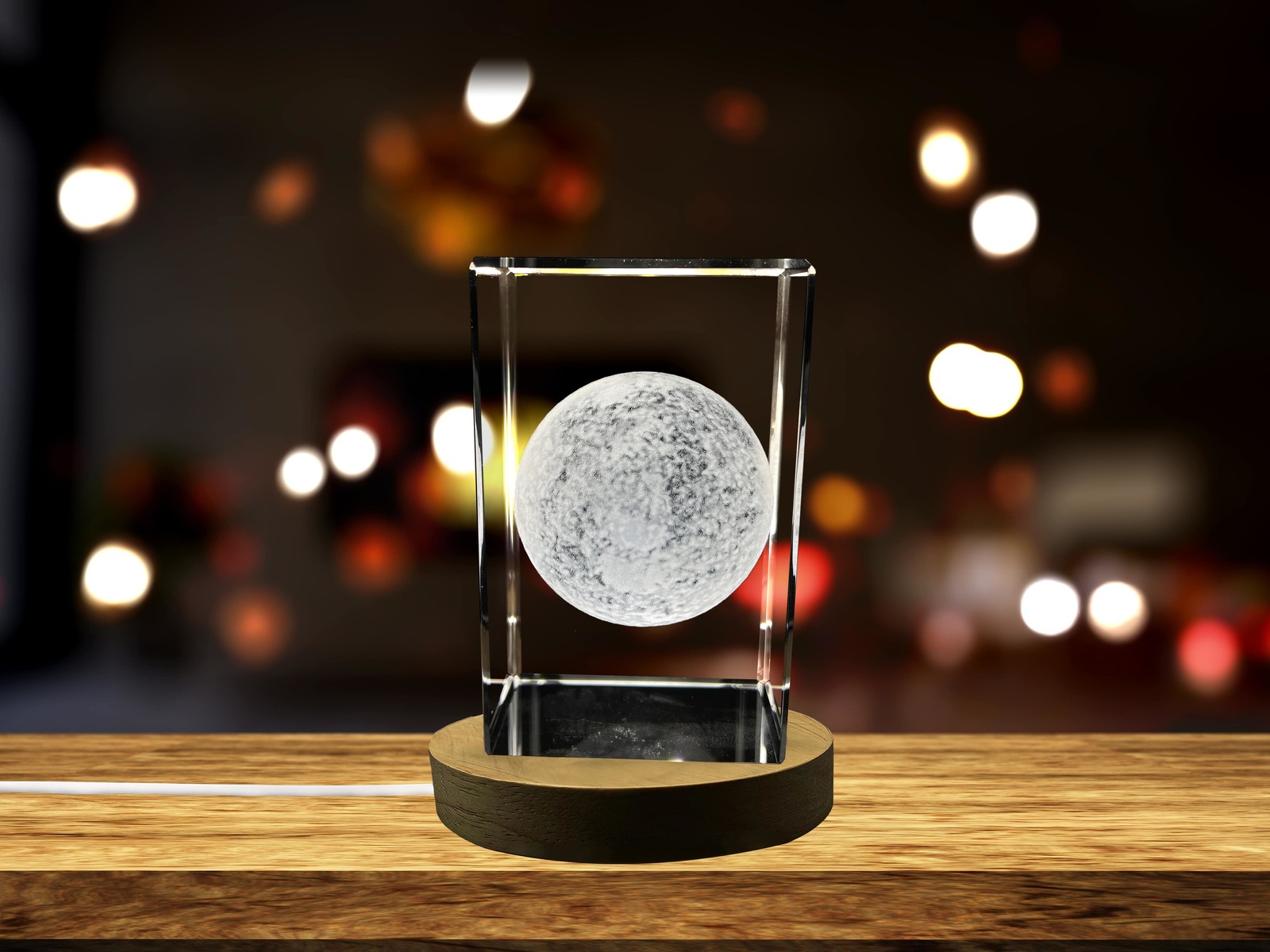 LED Base included | Sun 3D Engraved Crystal Novelty Decor - $25.99+