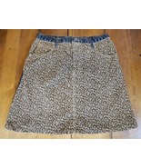 GAP Size 14 Denim and Leopard Print Woman&#39;s Mini-Skirt - $9.46 CAD