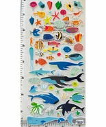 Whale Fish Stickers Mini Ocean Sea Life Crafts Planner Supply Scrapbook - $8.99