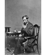 PRESIDENT ABRAHAM LINCOLN SITTING AT DESK 1862 MATTHEW BRADY 4X6 PHOTO P... - $8.99