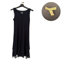 Maya Brooke Women’s Dress Size 14 Navy Sleeveless Layered Hem Cocktail P... - $24.75