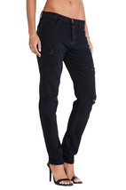 New Womens $248 Current Elliot Traveler Jeans 27 Black Destroyed Distressed NWT - £204.96 GBP