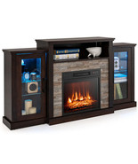 Fireplace TV Stand with 16-Color Led Lights for TVs up to 65 Inch-Dark B... - $9,263.36 MXN