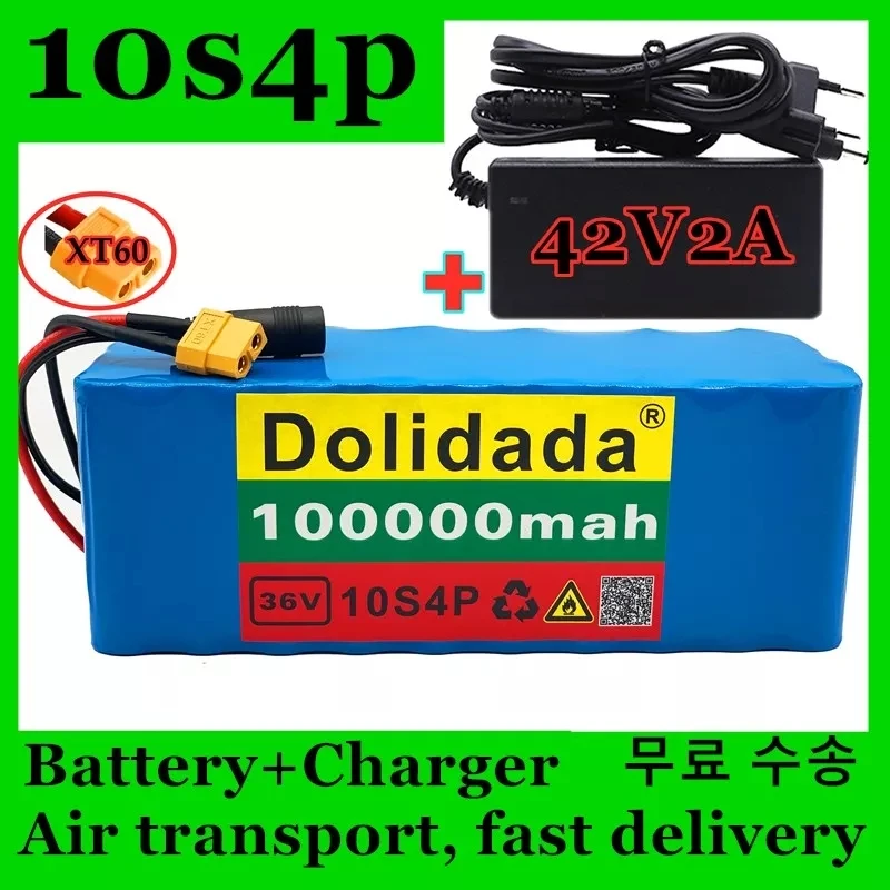 2025 new 36V 10s4p 100Ah 1000W large capacity 18650 lithium battery pack... - £301.04 GBP