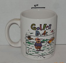 Golfer Dude Coffee Mug Cup By Tristar Blue Green Yellow White - $9.90