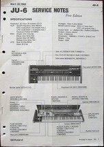 Roland JUNO 6 JU-6 Keyboard Synthesizer Original Service Manual, Schemat... - $49.49