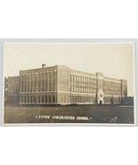 Vintage AZO RPPC Tipton Consolidated School Tipton Iowa Real Photo Postcard - £16.87 GBP
