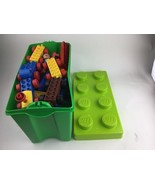 Storage bin LEGO DUPLO  lot With green Storage Box Base Bricks Cars Train - €25,10 EUR
