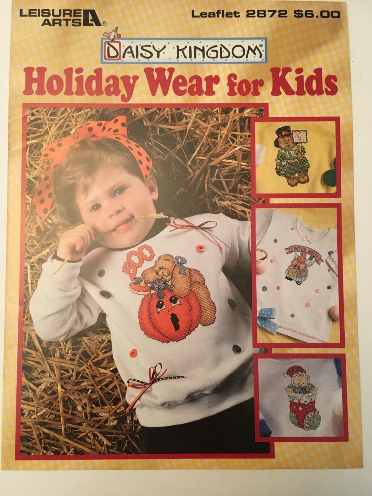 Daisy Kingdom Holiday Wear for Kids Counted Cross Stitch Patterns Leisure Arts  - $2.99