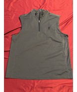 IZOD Golf Sleeveless Gray Quarter-Zip Vest Mens Size Large - $379.04 MXN