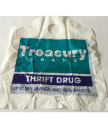 Vintage defunct Thrift drug treasury brand plastic store shopping bag mo... - $368.13 MXN
