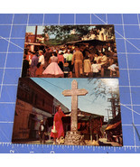 Vintage Postcard 1960s Olvera Street Large Cross And Street Market - €10,26 EUR