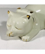 Formalities Ceramic Sleeping Cat w/ Floral Designs Baum Bros 7.25&quot; Long ... - $12.19