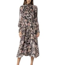 Sabina Musayev Geneva Floral Midi Dress Size XS Black Gold Boho Whimisgo... - $1,311.23 MXN
