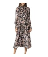 Sabina Musayev Geneva Floral Midi Dress Size XS Black Gold Boho Whimisgo... - $69.99