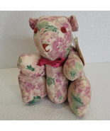 Vintage Applause Floral Jointed Bear Plush - Victoria w/ Tag Lilac Purpl... - $12.03