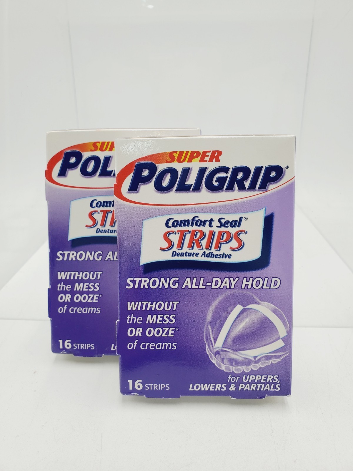 Super Poligrip Comfort Seal Denture and Partials Adhesive 32 Strips - $8.50