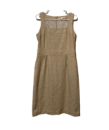 Banana Republic Womens A Line Dress Beige Tweed Square Neck Sleeveless C... - $381.81 MXN