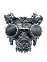 KBW Growling Wolf Mad Dog Steampunk Goggles Costume Face Mask One-Size Silver - £36.27 GBP