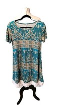 Popyyoung  Dress Women&#39;s M Blue And White With Crochet - $17.24