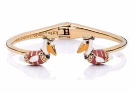 New Kate Spade Gold Plated Taking Flight Pelican Open Hingle Bracelet Cut Bangle - $48.00