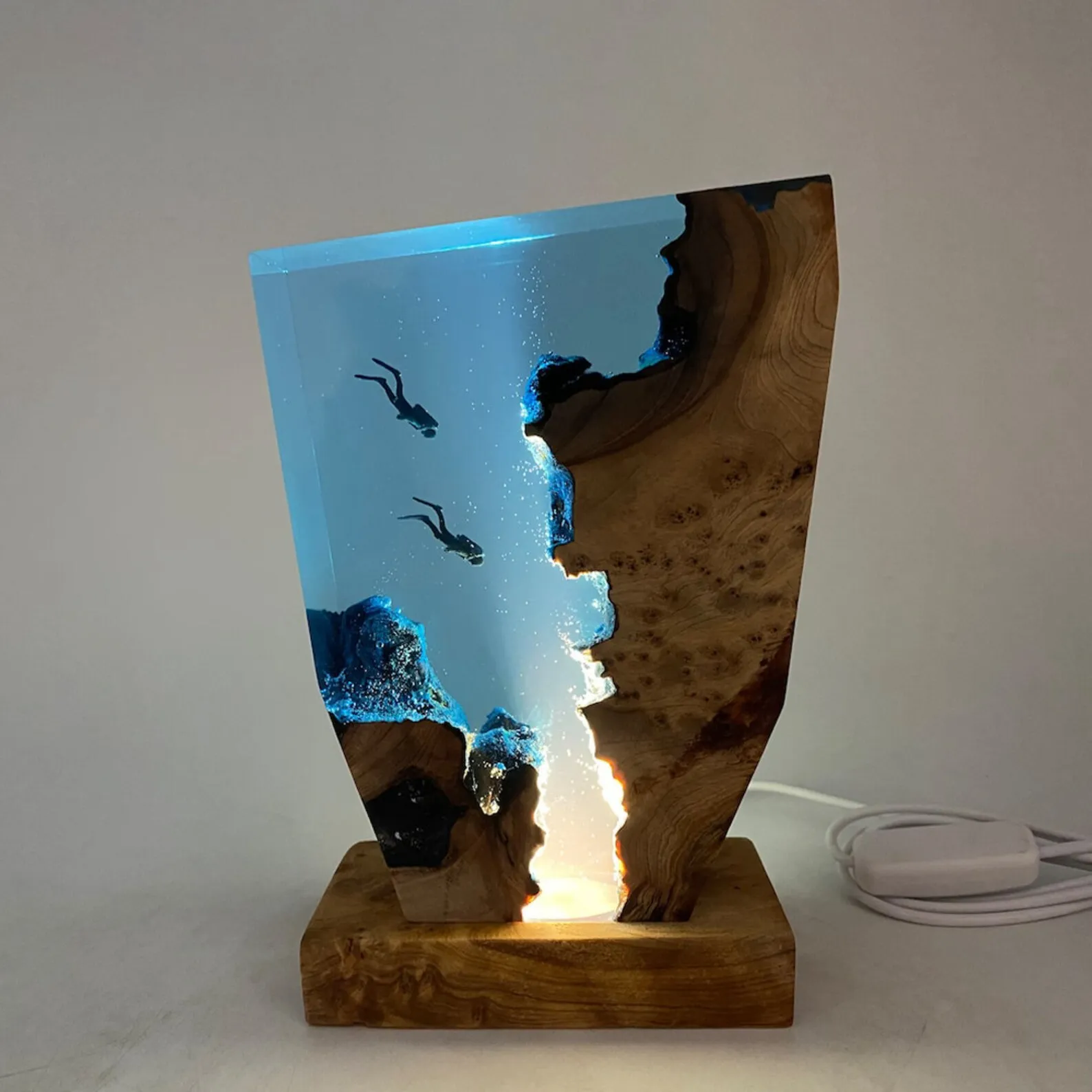  table light creactive art decoration lamp diving cave explorationtheme night light usb thumb200