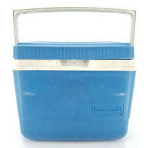Vintage RubberMaid 1910 Cooler Ice Chest Lunch Box Blue - £35.39 GBP